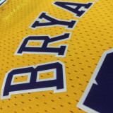 Lakers BRYANT #24 Retro Yellow NBA Girl Jersey