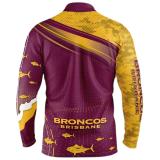 2022/23 Brisbane Broncos Rugby Fishing Jersey 野马
