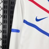 2010 Netherlands Away White Retro Long Sleeve Soccer Jersey