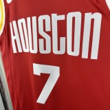 Rockets DURANT #7 Red Retro NBA Jersey