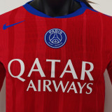 2025/26 PSG Third Red Player Version Long Sleeve Soccer Jersey