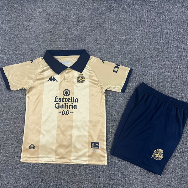 2025 Deportivo La Coruna 25th Anniversary Edition Kids Soccer Jersey