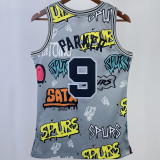 1902/03 Spurs PARKER #33 Grey Retro NBA Jerseys 热压
