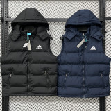 2026/27 AD Black Cotton Vest Jacket J5501 黑色带帽