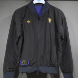 2026/27 M Utd Blue And Black Reversible Sports Cotton Jacket 双面