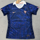 2025/26 France Home Blue Women Soccer Jersey  女