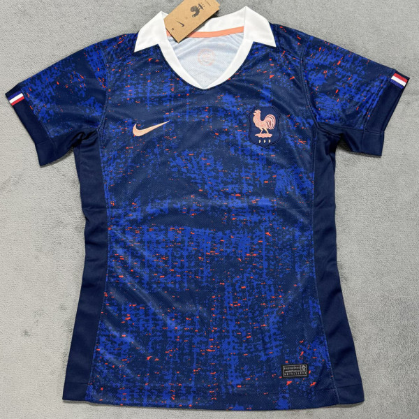 2025/26 France Home Blue Women Soccer Jersey  女