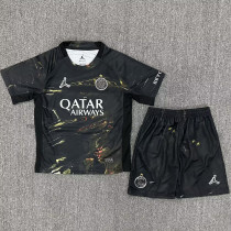 2026 PSG Dark Night Edition Black Kids Soccer Jersey 带星