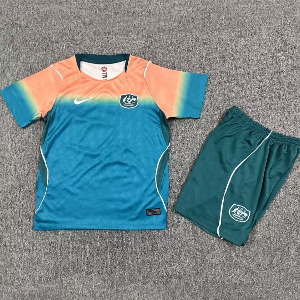2026/27 Australia Away Blue Kids Soccer Jersey