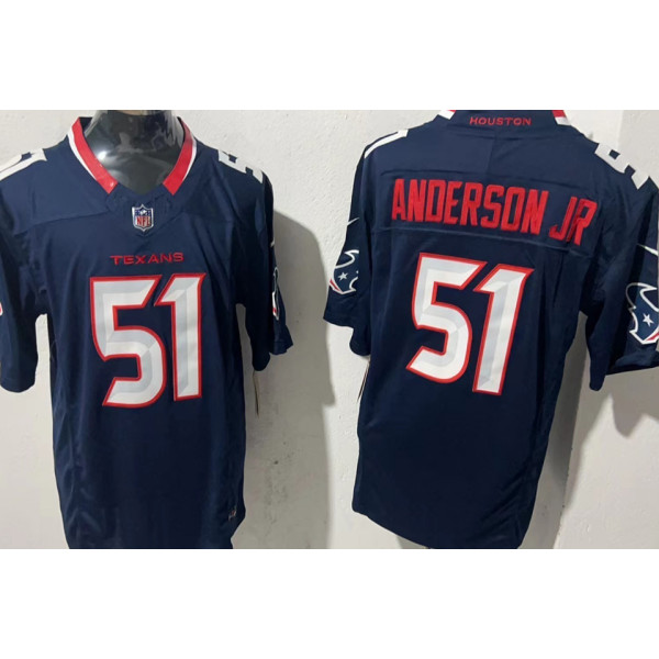 ANDERSON JR #51 Men's Houston Texans NFL Jersey 德州人    (3代）