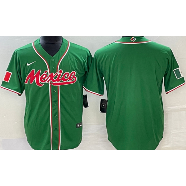 2026 WBC Mexico Green Baseball Jersey