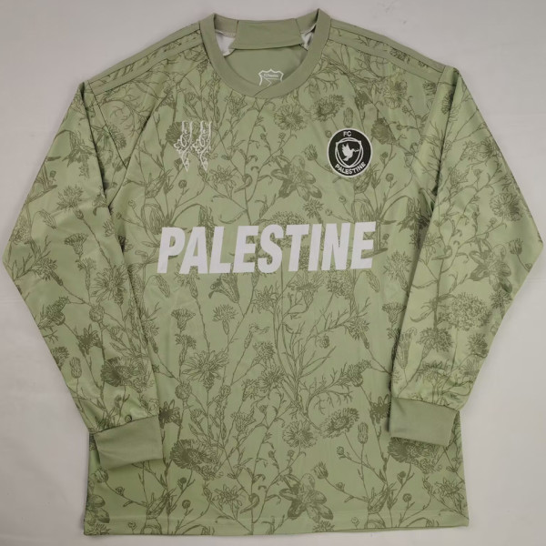 2026 FC Palestine Long Sleeve Fans Soccer Jersey 英文