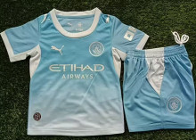 2026/27 Man City Home Kids Soccer Jersey