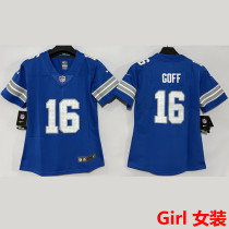 GOFF #16 Detroit Lions Girl NFL Jersey 雄狮