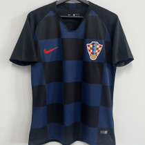 2018 Croatia Away Black Retro Soccer Jersey