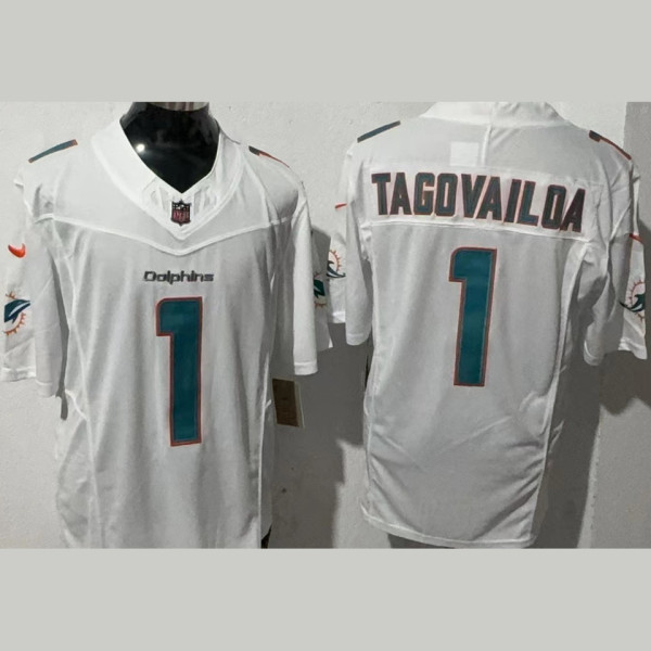TAGOVAILOA #1 Men's Miami Dolphins NFL Jersey 海豚 (3代）