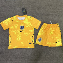 2026/27 England Yellow Goalkeeper Kids Soccer Jersey