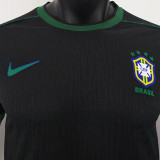 1998 Brazil Black Retro Player Version Soccer Jersey 球员版