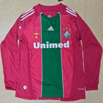 2010 Fluminense Home Red Retro Long Sleeve Soccer Jersey