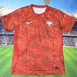 2026/27 Poland Away Red Fans Soccer Jersey