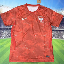 2026/27 Poland Away Red Fans Soccer Jersey