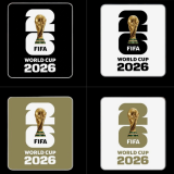 橡胶 儿童 FIFA WORLD CUP 2026 Rubber Kids Patch Right Patch 右臂章 白底黑字 (You can buy it alone OR tell us which jersey to print it on. )