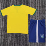 2014 Brazil Home Retro Kids Soccer Jersey
