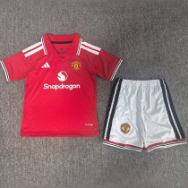 2026/27 M Utd Home Red Kids Soccer Jersey