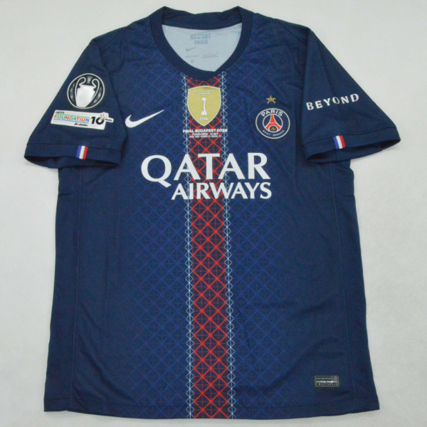 2026 UCL Final PSG 1:1 Quality Home Fans Jersey 2025/26 ( Have All Patch 带胸前决赛小字 章 臂章 袖广告）绣前塔星