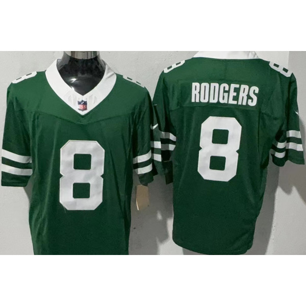 RODGERS #8 Men's New York Jets NFL Jersey 喷气机   (3代）