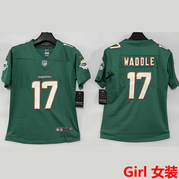 WADDLE#17 Miami Dolphins Girl NFL Jersey 海豚
