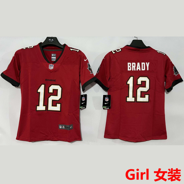 BRADY #12 Tampa Bay Buccaneers Girl NFL Jersey 海盗队