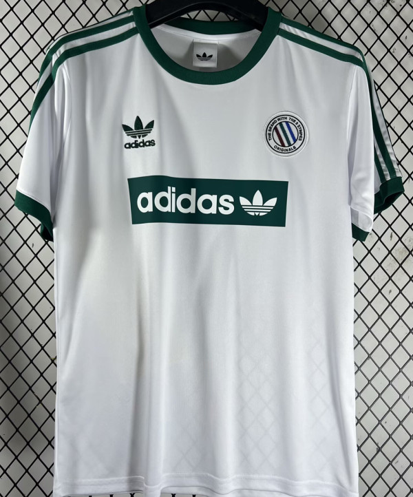 2026/27 AD White Retro Style Fans Soccer Jersey 圆领