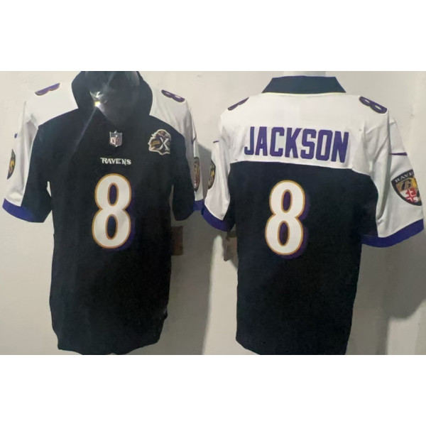 JACKSON #8 Men's Baltimore Ravens NFL Jersey 乌鸦  (3代）