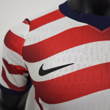 2026/27 U.S Home White And Red Player Version Soccer Jersey 背后是空白