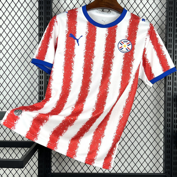 2026/27 Paraguay Home Red White Fans Soccer Jersey