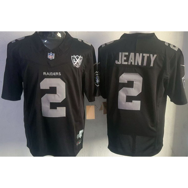 JEANTY #2 Men's Las Vegas Raiders NFL Jersey 突袭者   (3代）