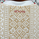 2026/27 Morocco Away White Fans Soccer Jersey (Have Right Patch 有右臂章 黑底白字）
