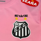 2012/13 Santos Pink Retro Long Sleeve Soccer Jersey
