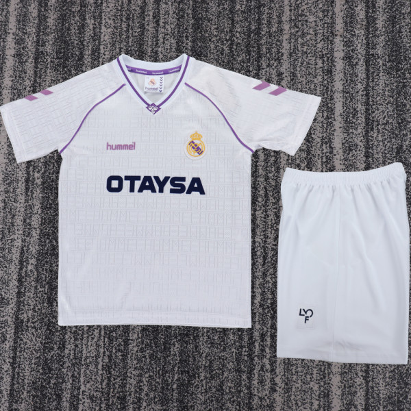 1990/1992 RM Home White Retro Kids Soccer Jersey