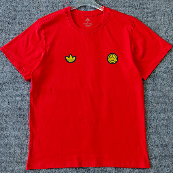 2026/27 Colombia Retro Style Pure Cotton T-Shirt 队微 黄色