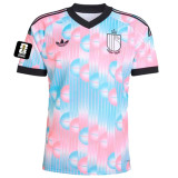 2026/27 Belgium Away Fans Soccer Jersey (Have Right Patch 有右臂章 黑底白字）