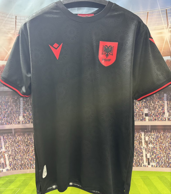 2026/27 Albania Third Black Fans Soccer Jersey 阿尔巴尼亚