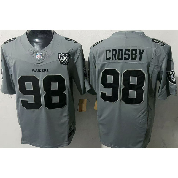 CROSBY #98 Men's Las Vegas Raiders NFL Jersey 突袭者   (3代）