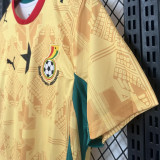 2026/27 Ghana Away Yellow Fans Soccer Jersey (Have Right Patch 有右臂章 黑底白字）