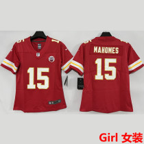 MAHOMES #15 Kansas City Chiefs Girl NFL Jersey 酋长