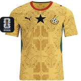 2026/27 Ghana Away Yellow Fans Soccer Jersey (Have Right Patch 有右臂章 黑底白字）