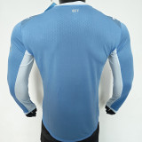 2026/27 Man City Home Blue Player Version Long Sleeve Soccer Jersey
