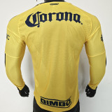 2026/27 Club America Home Yellow Player Version Long Sleeve Soccer Jersey