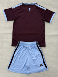 26-27 Aston Villa Home Kids Soccer Jersey